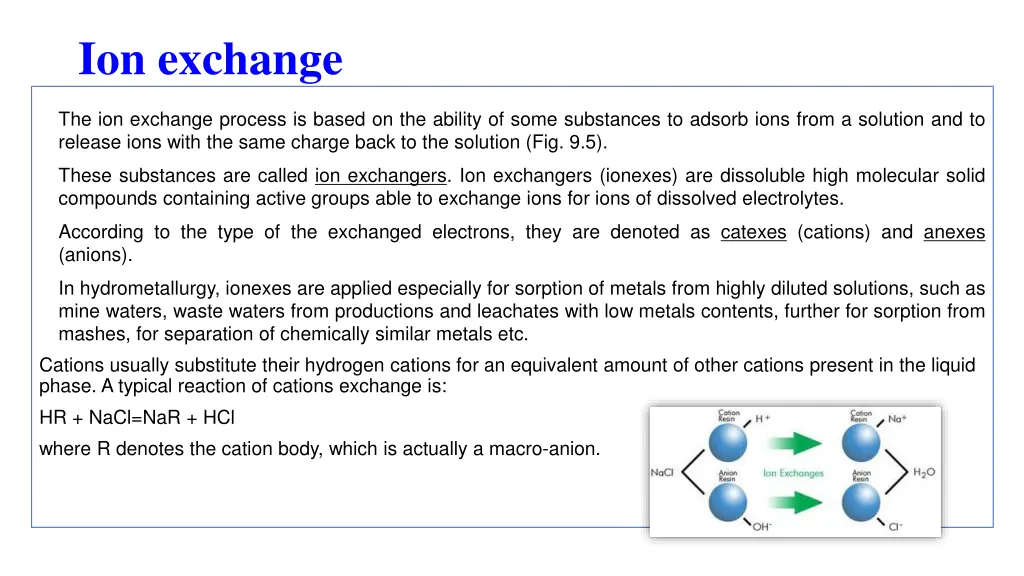 ion exchange