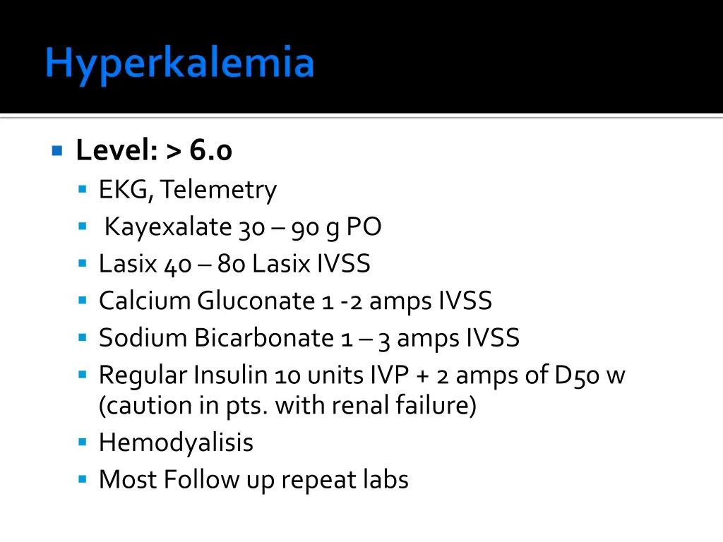 level 6 0 ekg telemetry kayexalate