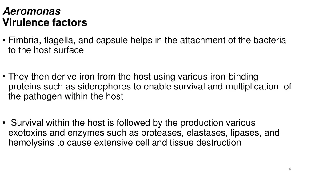 aeromonas virulence factors
