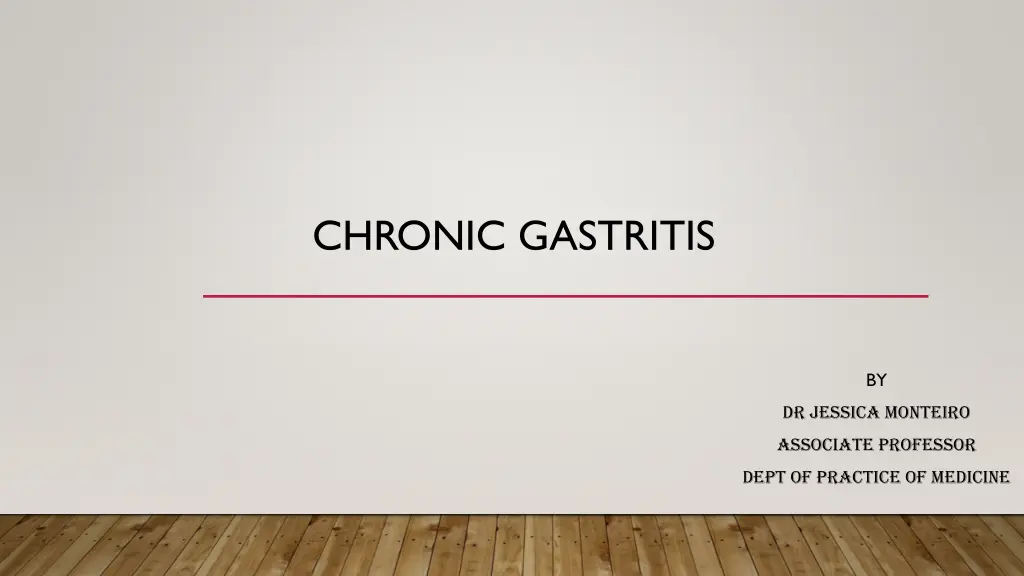 chronic gastritis
