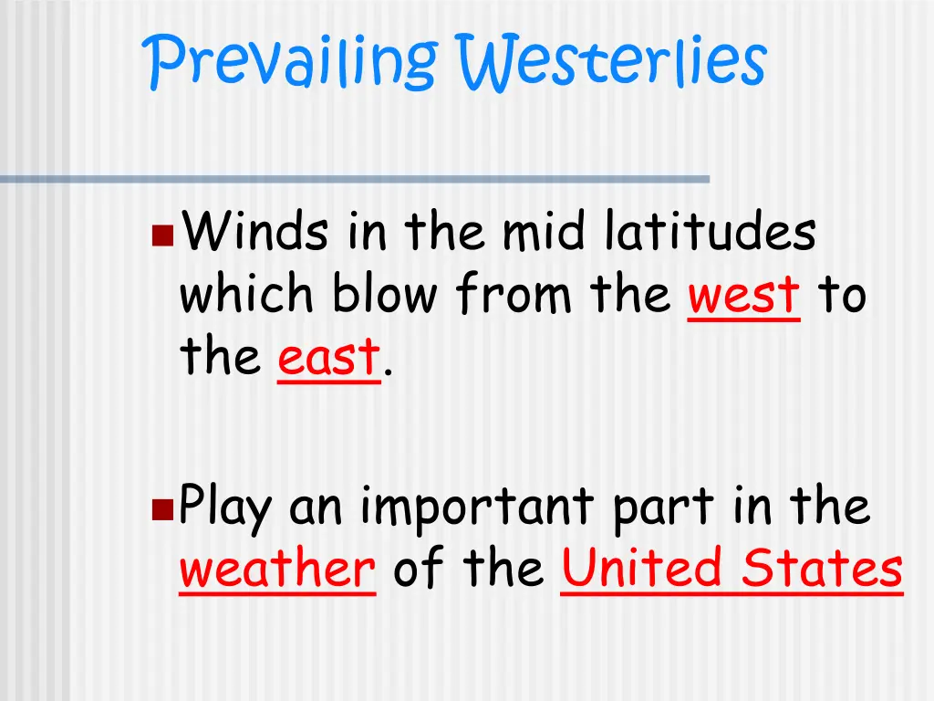 prevailing westerlies