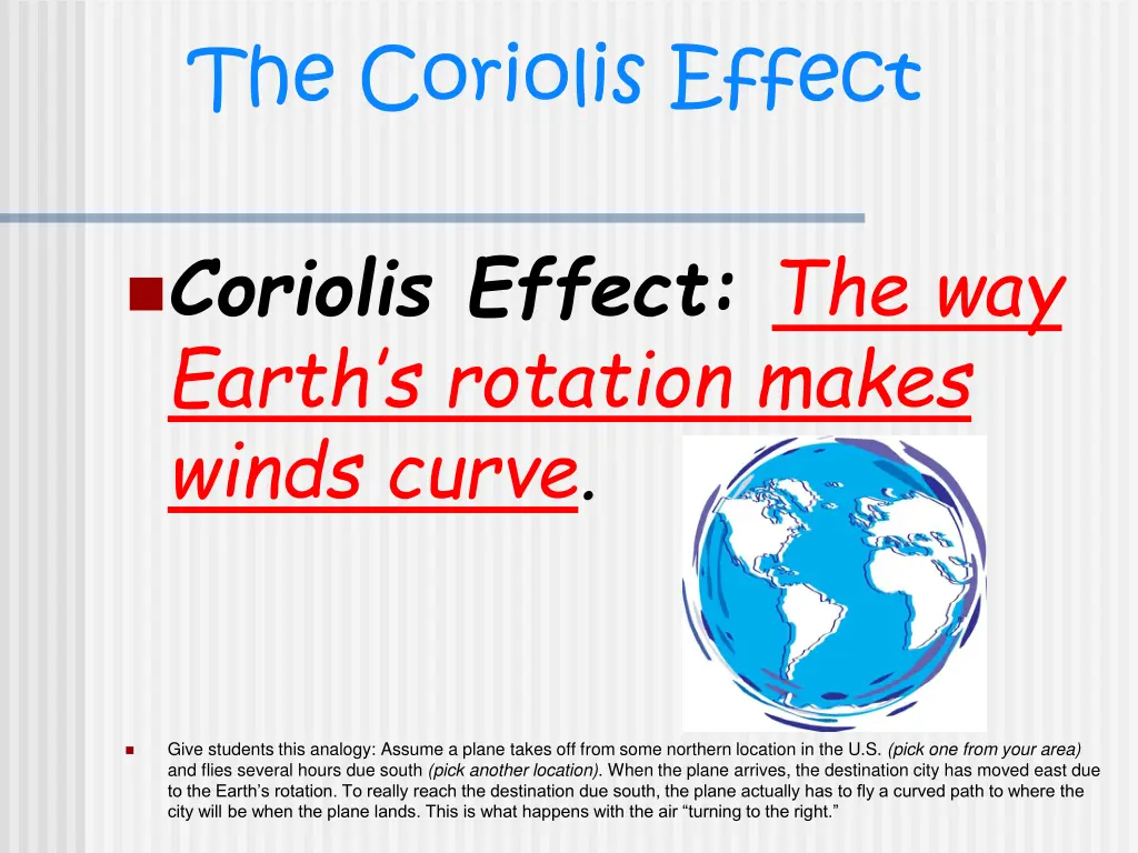 the coriolis effect