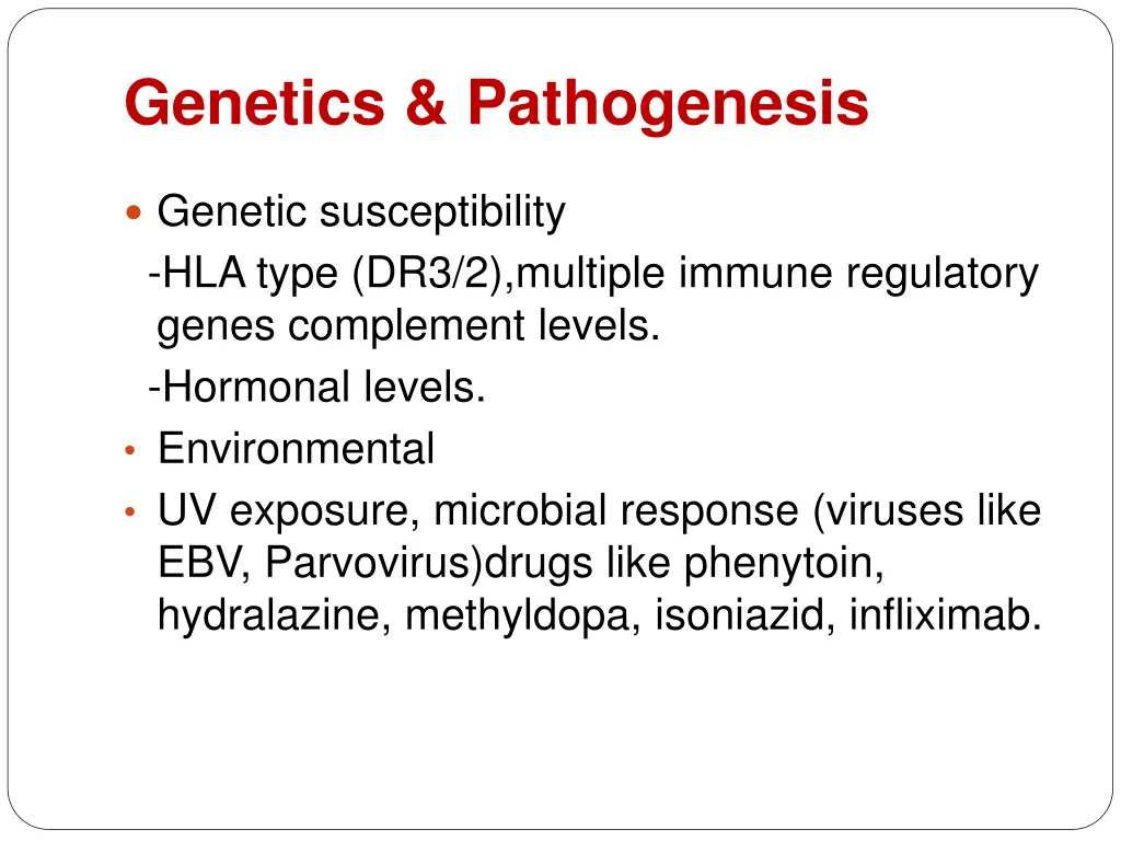 genetics pathogenesis
