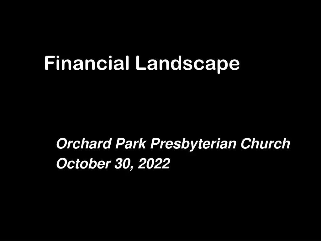 financial landscape