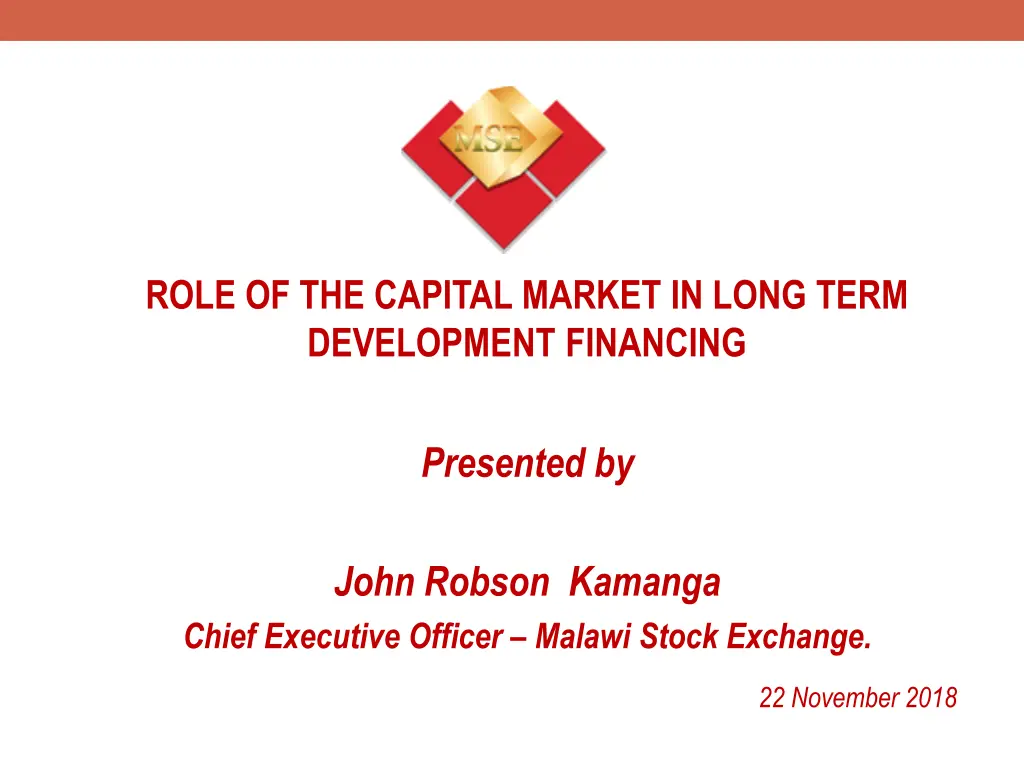 role of the capital market in long term