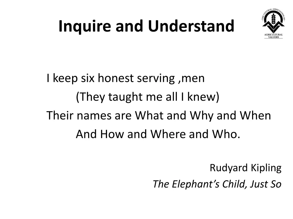 inquire and understand