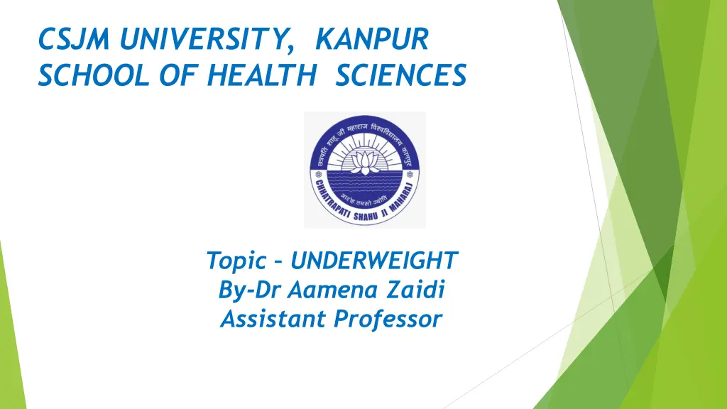 csjm university kanpur school of health sciences