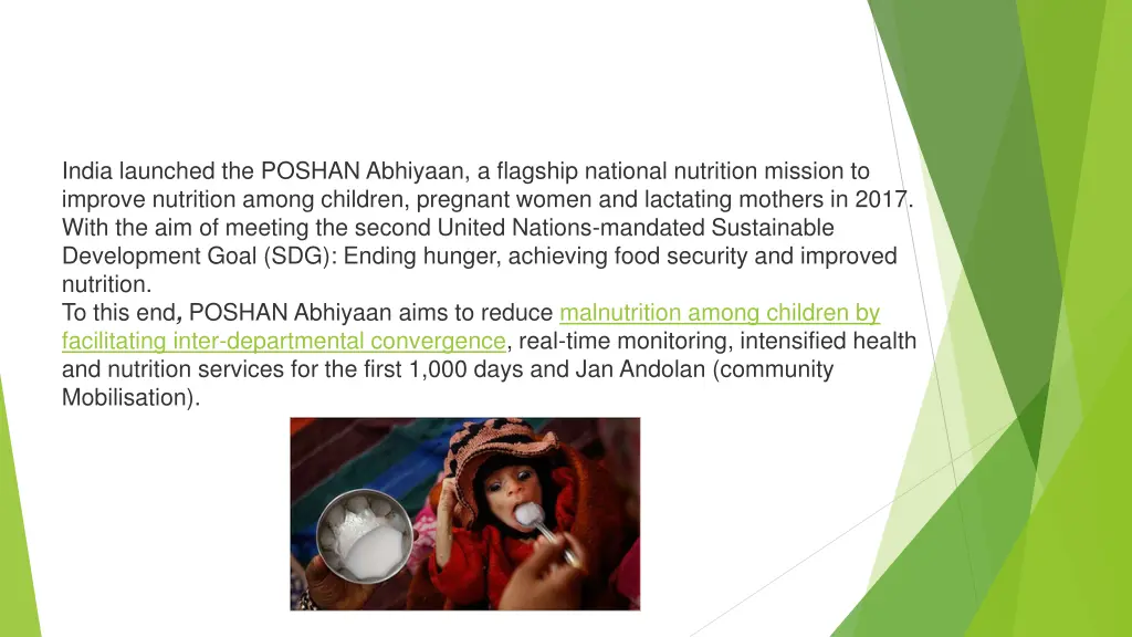 india launched the poshan abhiyaan a flagship