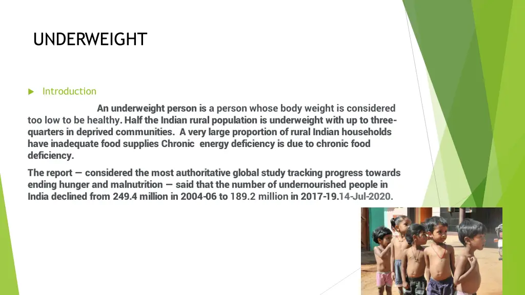 underweight