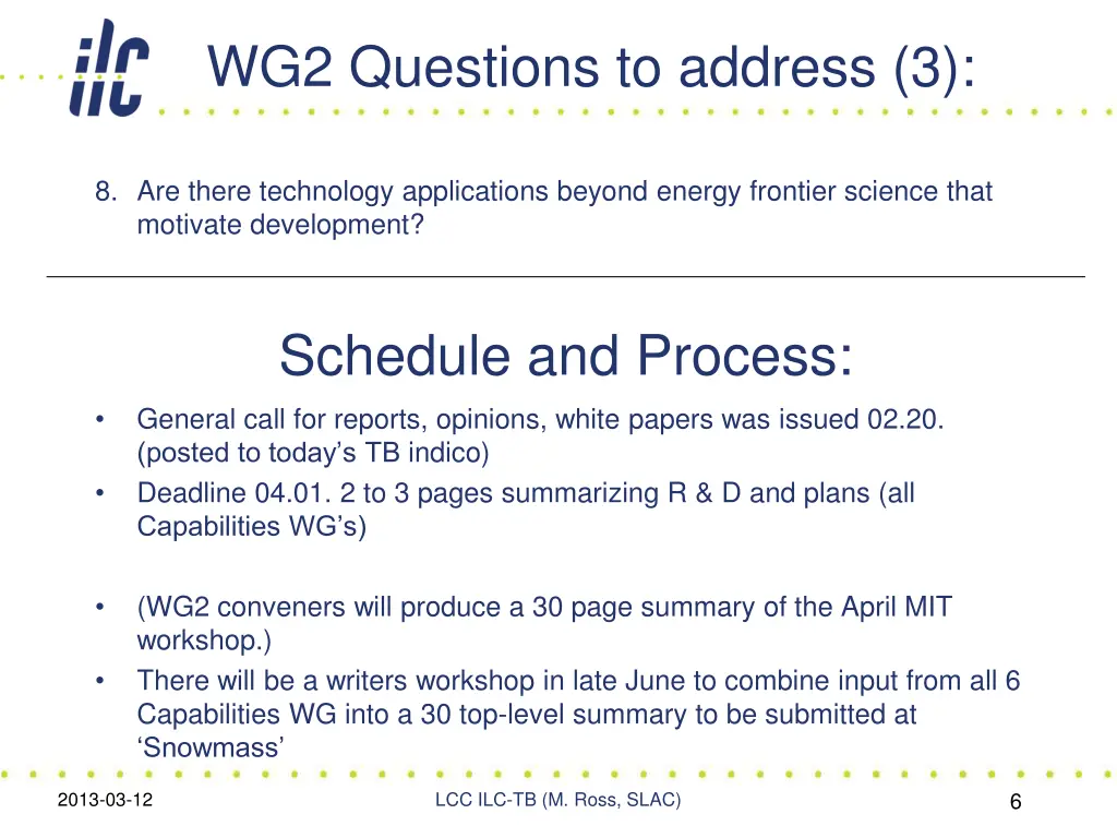 wg2 questions to address 3