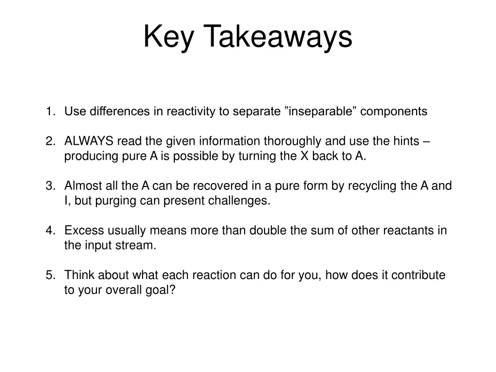key takeaways