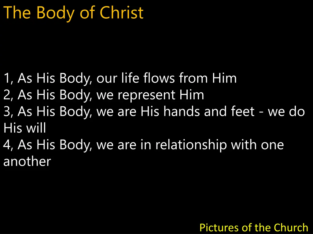 the body of christ 26