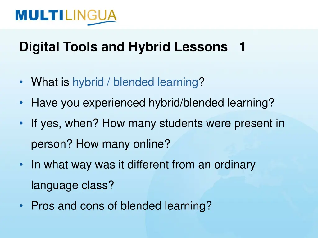 digital tools and hybrid lessons 1