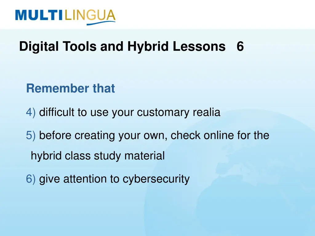 digital tools and hybrid lessons 6