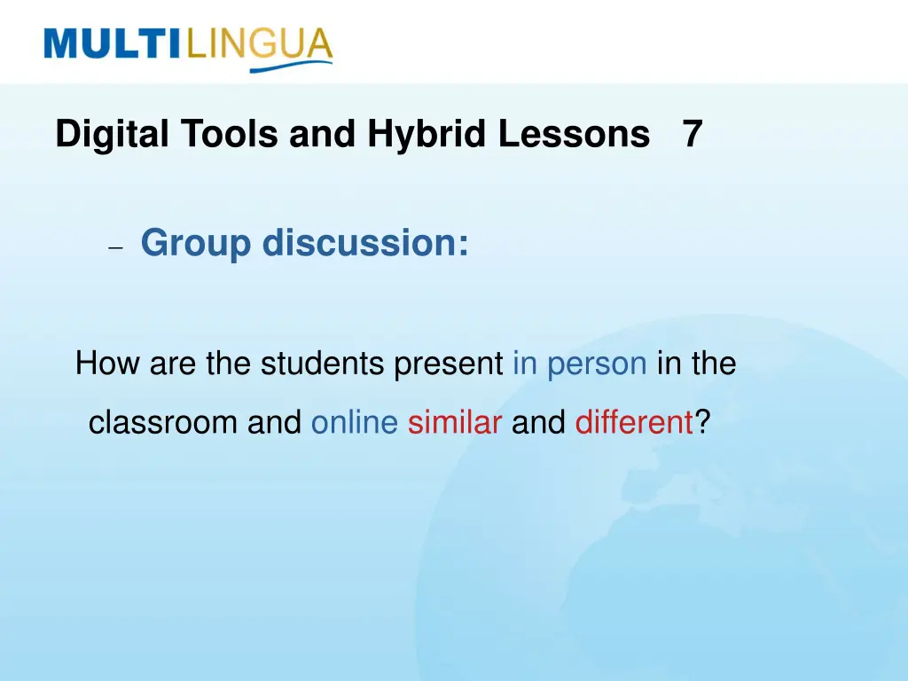 digital tools and hybrid lessons 7