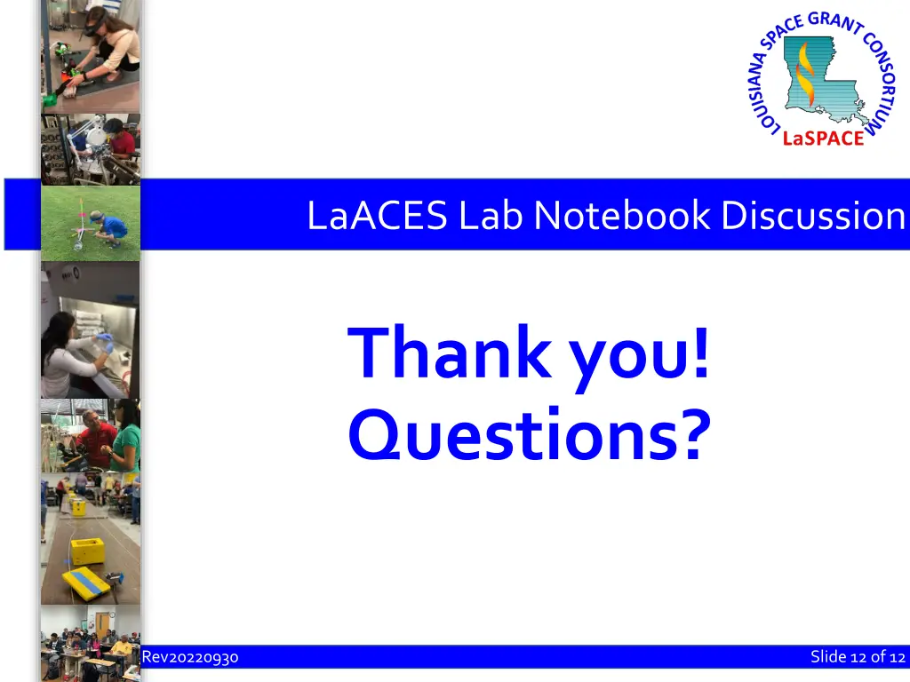 laaces lab notebook discussion