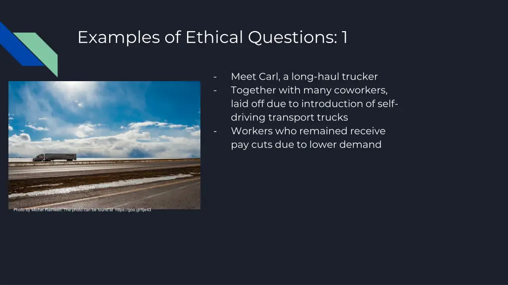 examples of ethical questions 1