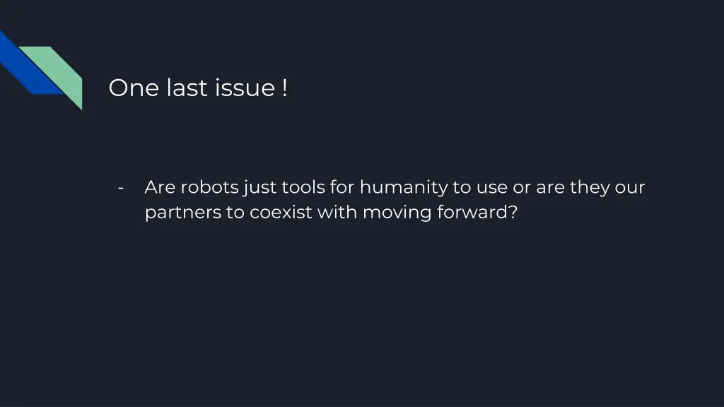 one last issue