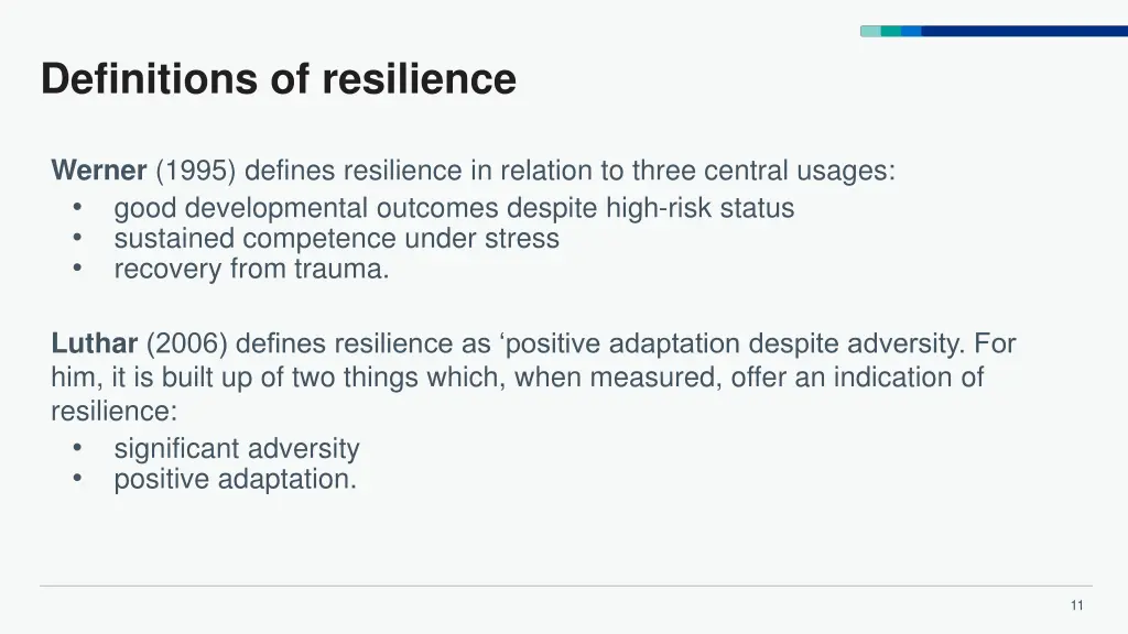 definitions of resilience