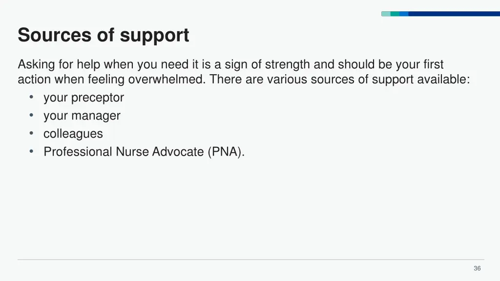 sources of support