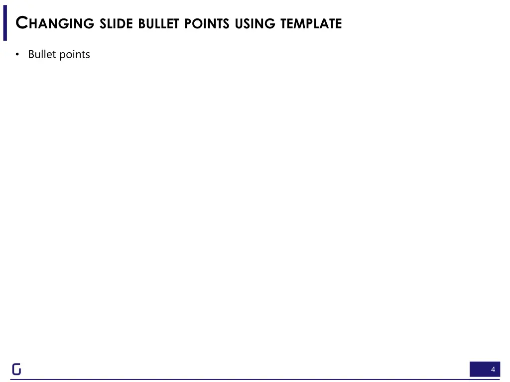 c hanging slide bullet points using template