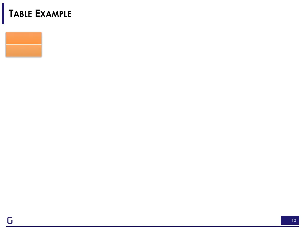 t able e xample