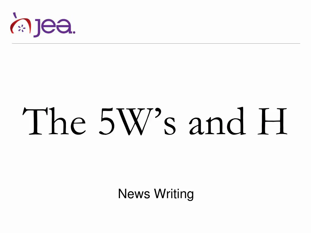 the 5w s and h