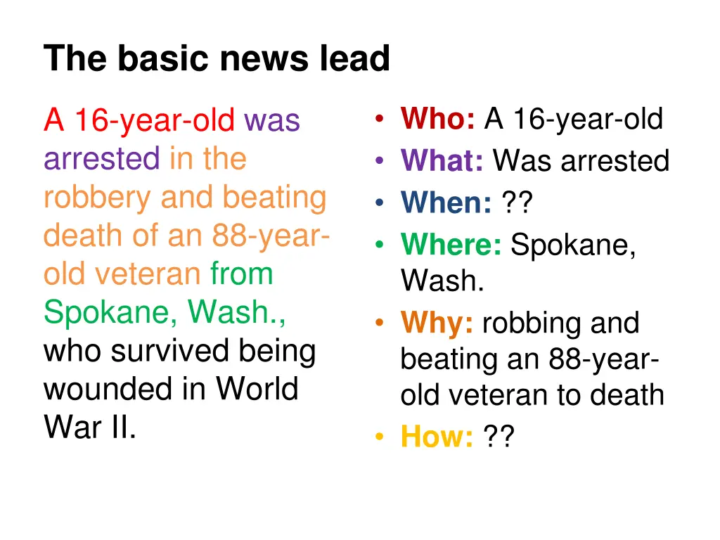 the basic news lead