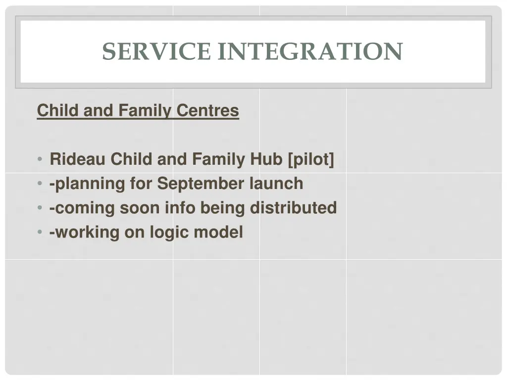 service integration 1