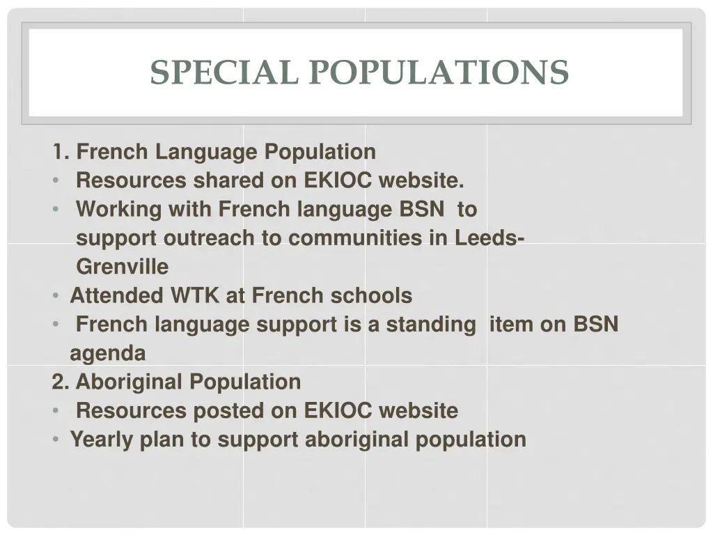 special populations