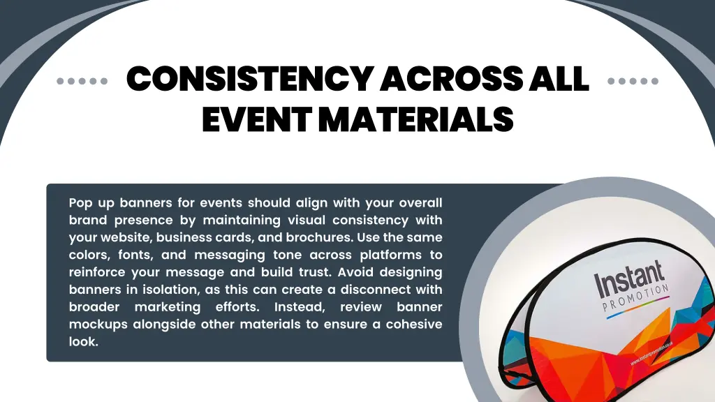 consistency across all event materials