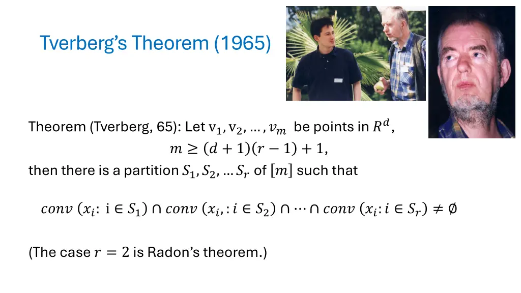 tverberg s theorem 1965