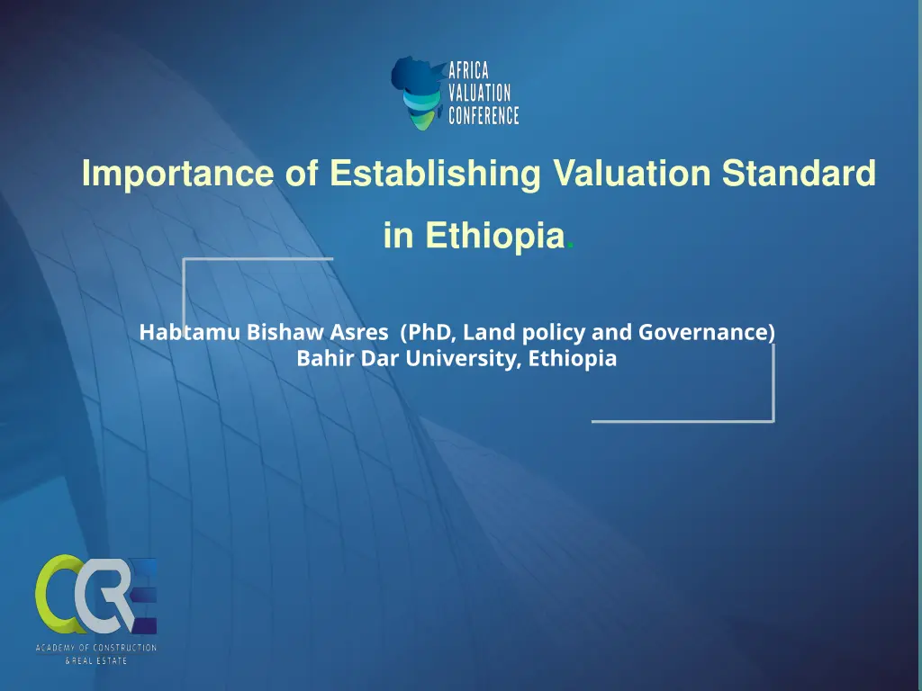 importance of establishing valuation standard