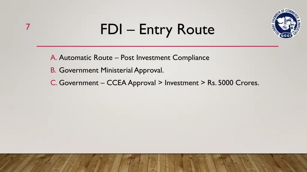 fdi entry route