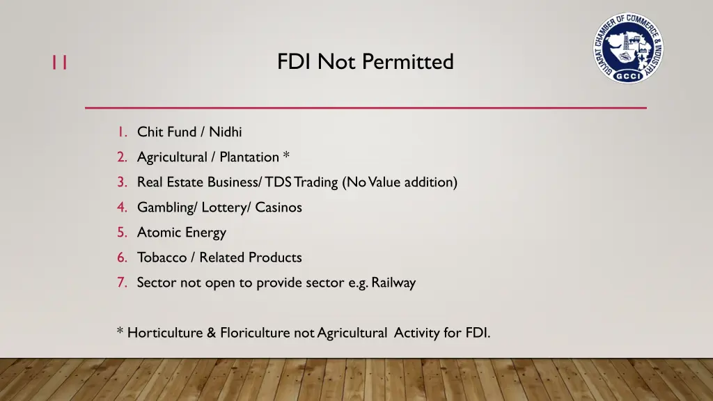 fdi not permitted