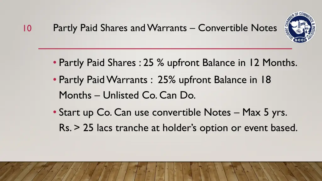 partly paid shares and warrants convertible notes