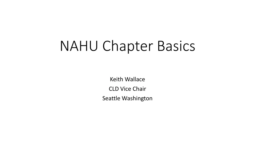 nahu chapter basics