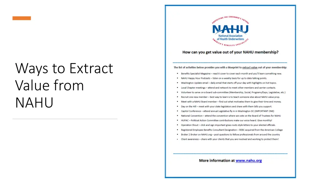 ways to extract value from nahu