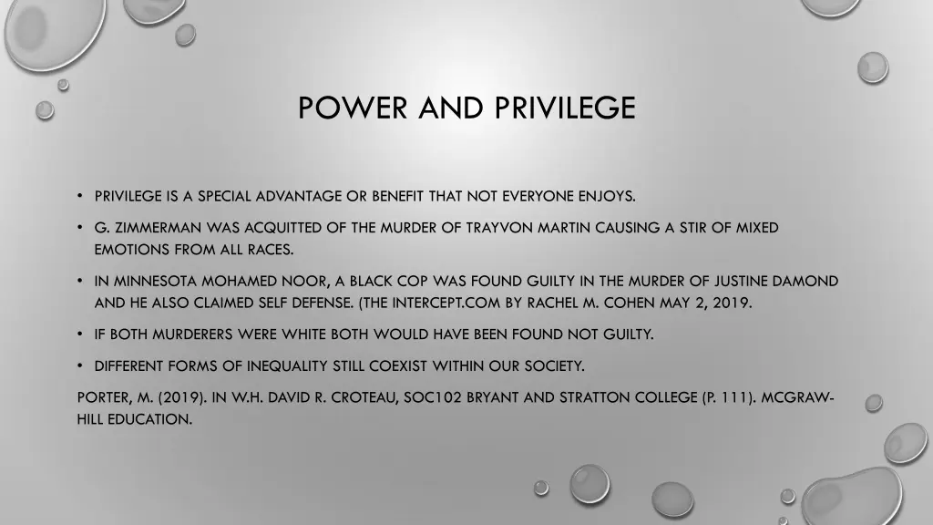 power and privilege