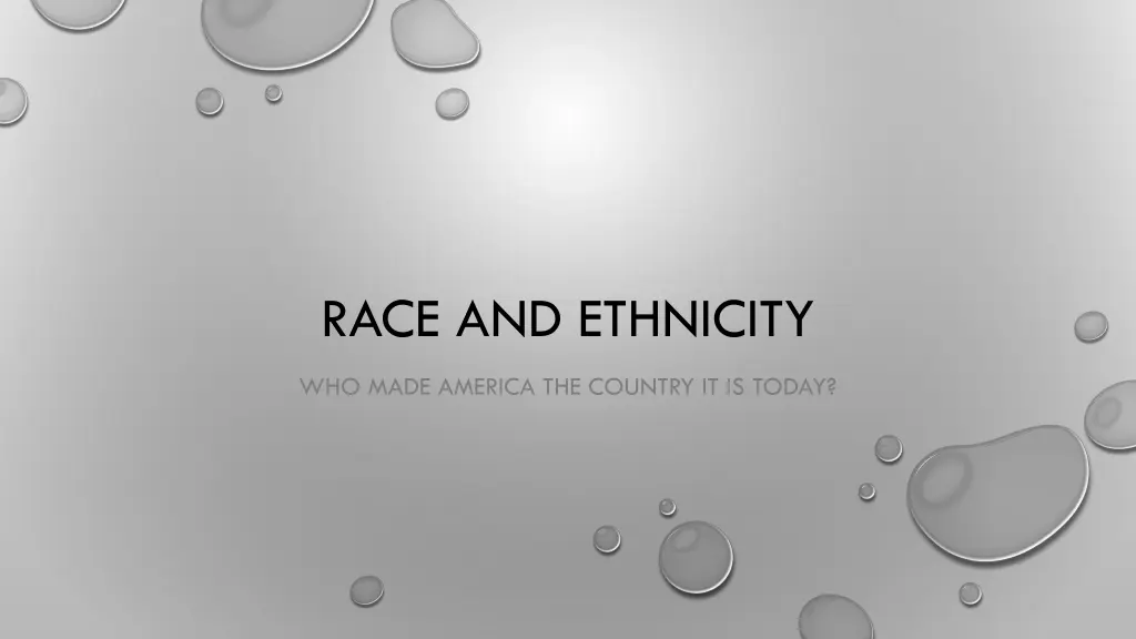 race and ethnicity