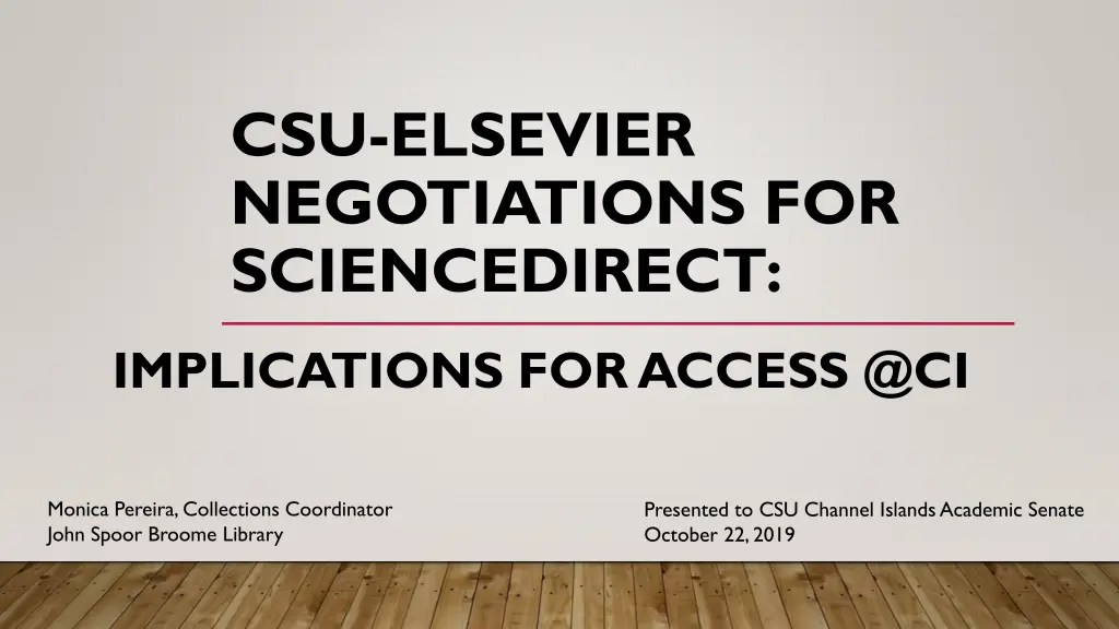 csu elsevier negotiations for sciencedirect