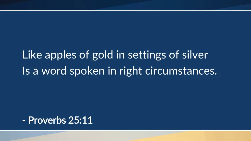 like apples of gold in settings of silver