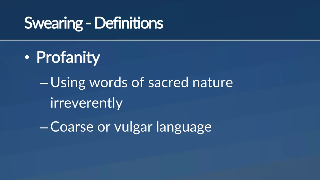 swearing swearing definitions 1