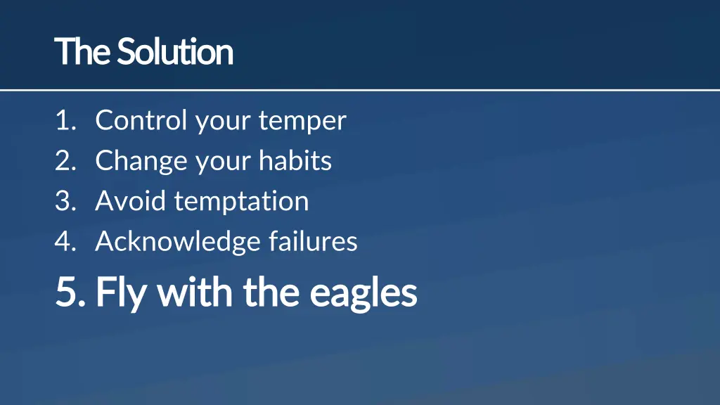 the solution the solution 4