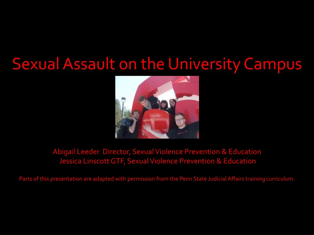 sexual assault on the university campus