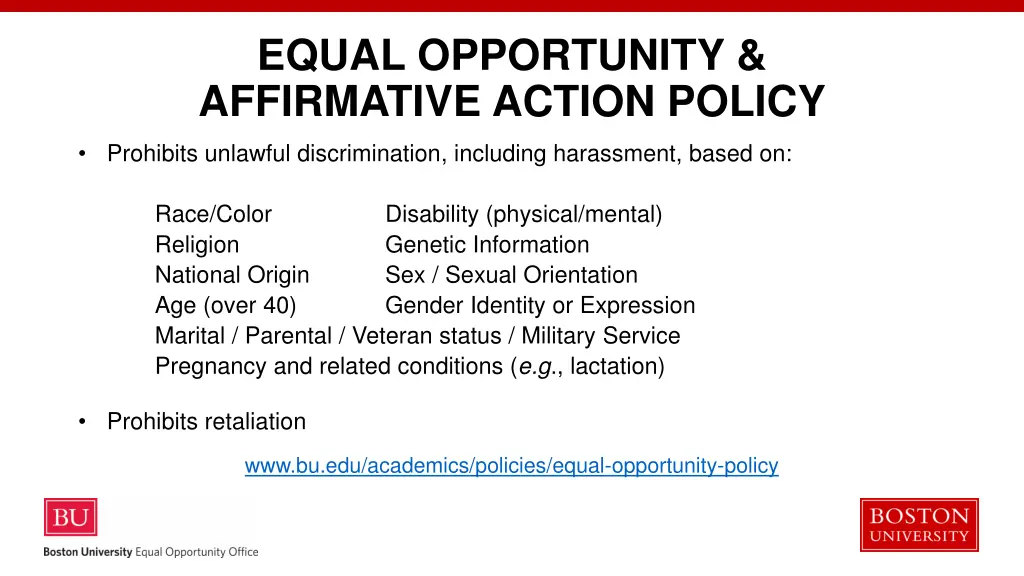 equal opportunity affirmative action policy