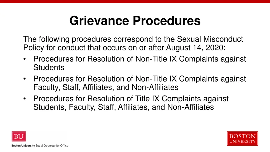 grievance procedures