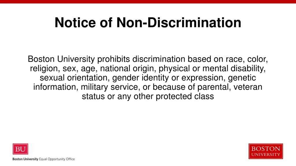 notice of non discrimination