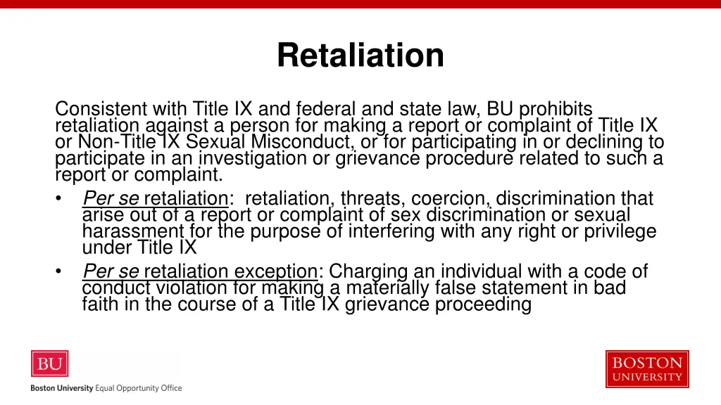 retaliation