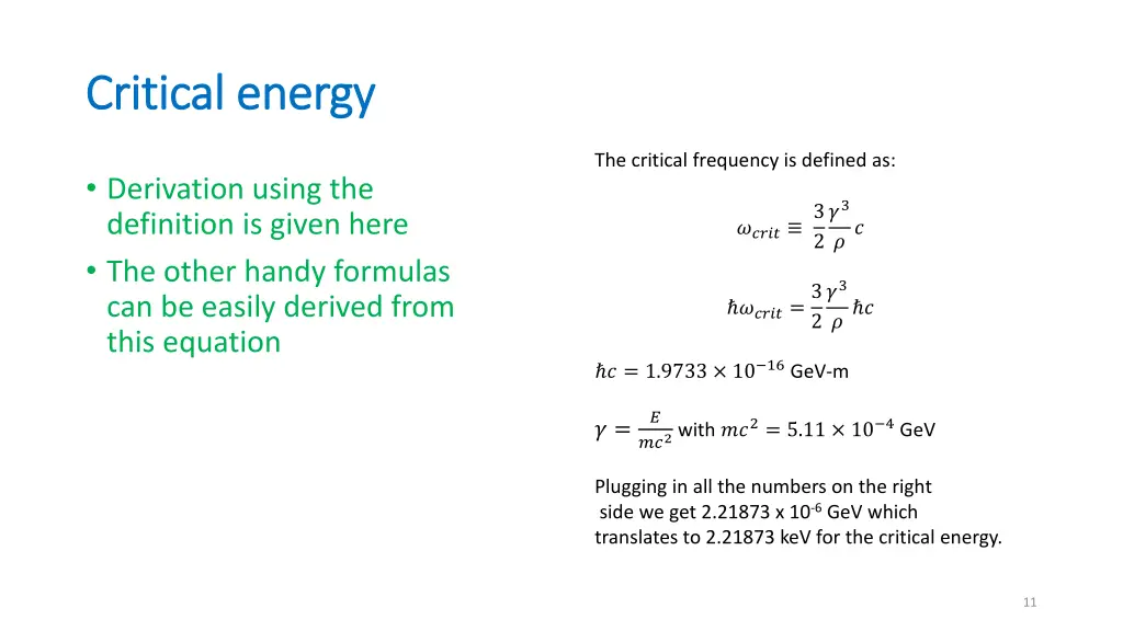 critical energy critical energy
